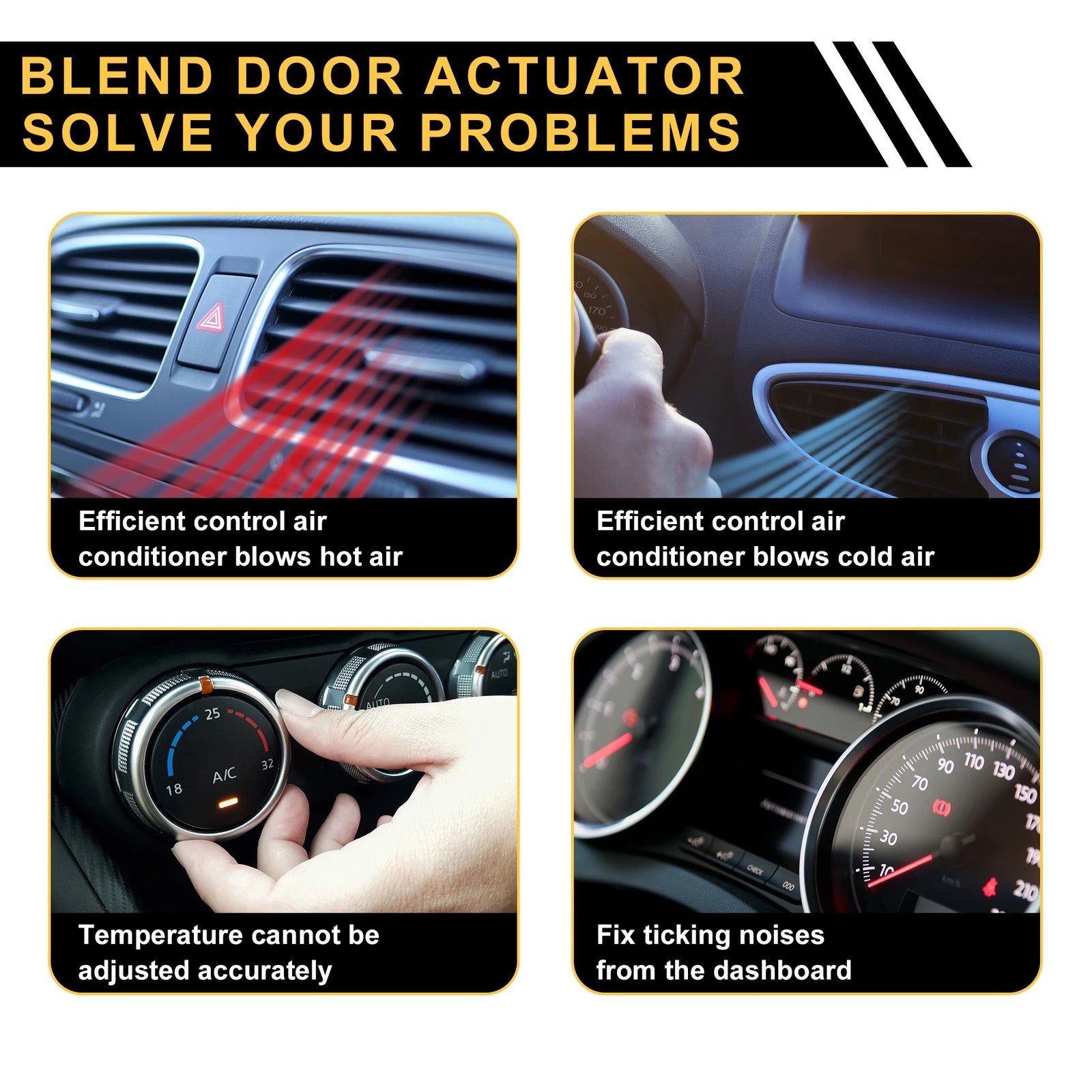 HVAC Heater Blend Door Actuator Replacement for Chevrolet Corvette 2014-2019