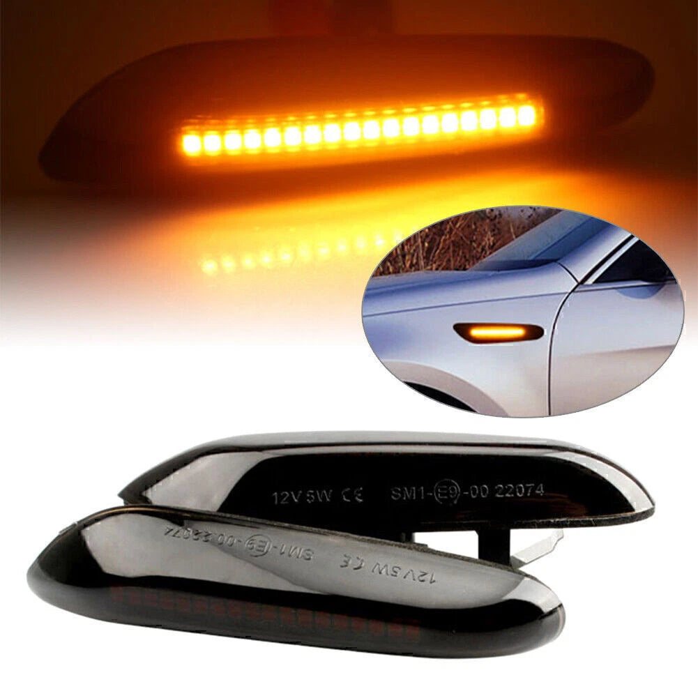 Smoke Dynamic LED Side Marker Light Pair for BMW E46 E60 E90 E91 E92 E93 E82 E88