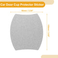 Universal Magnetic Car Door Cup Protector Sticker - Matte Silver Tone