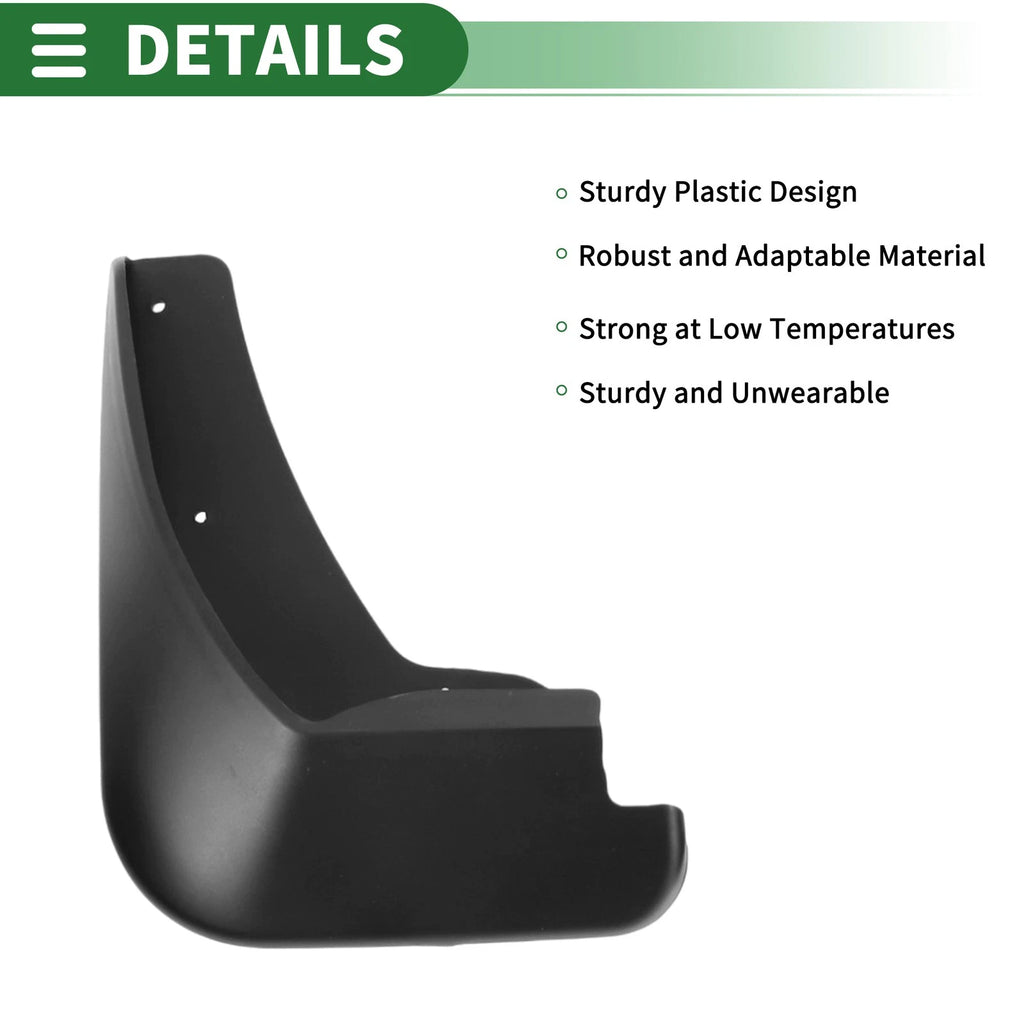 Mud Flaps Splash Guards for Ford Fiesta (2009–2012) W/ Mount Accessories