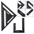 Black Aluminum Right Angle Tool Set 22.2cm 21.3cm 3cm for Layout Tasks