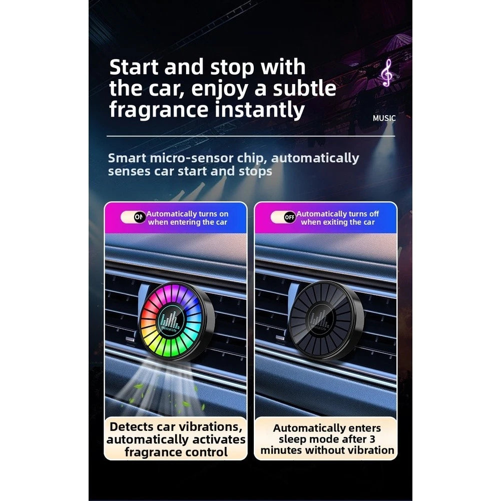 RGB LED Car Light for Air Vent (Voice Activated)