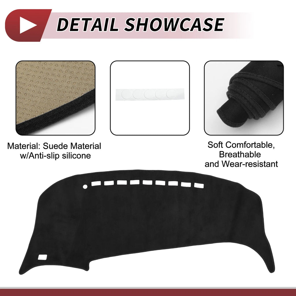 Dashboard Cover Mat for Toyota Estima 50 Series (2006–2019) Black