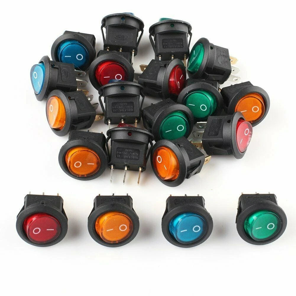 Rocker Switch 20x Illuminated for Boat Dash (Electrical)