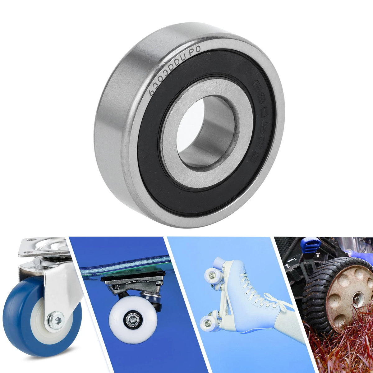 6303DDU Deep Groove Ball Bearing for Scooter Skateboard Wheel (P0)