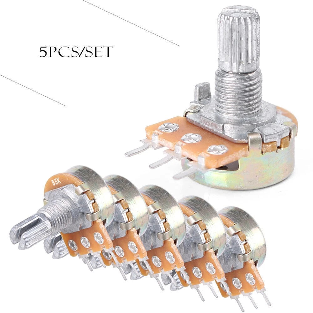 5K/10K/50K/100K OHM 3 Terminal Linear Taper Rotary Audio Potentiometer 5pcs