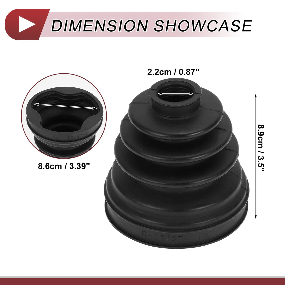 Inner CV Joint Boot Kit with Clamps for BMW X1 (2016–2023) No.31608618545