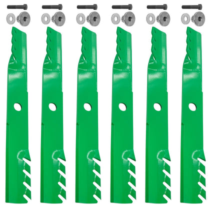 60 Inch Toothed Deck Blades with Bushing for Exmark FMD604 Turf Ranger