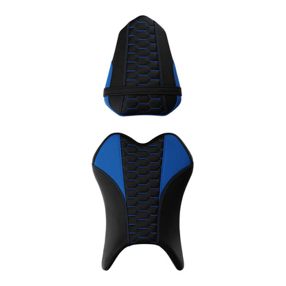 Front Driver & Rear Passenger Seat for Yamaha YZF-R1 (2007–2008) Black Blue