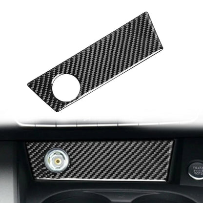Carbon Fiber Console Cigarette Lighter Panel Trim for Audi A4 B9 A5 (2016–2023)