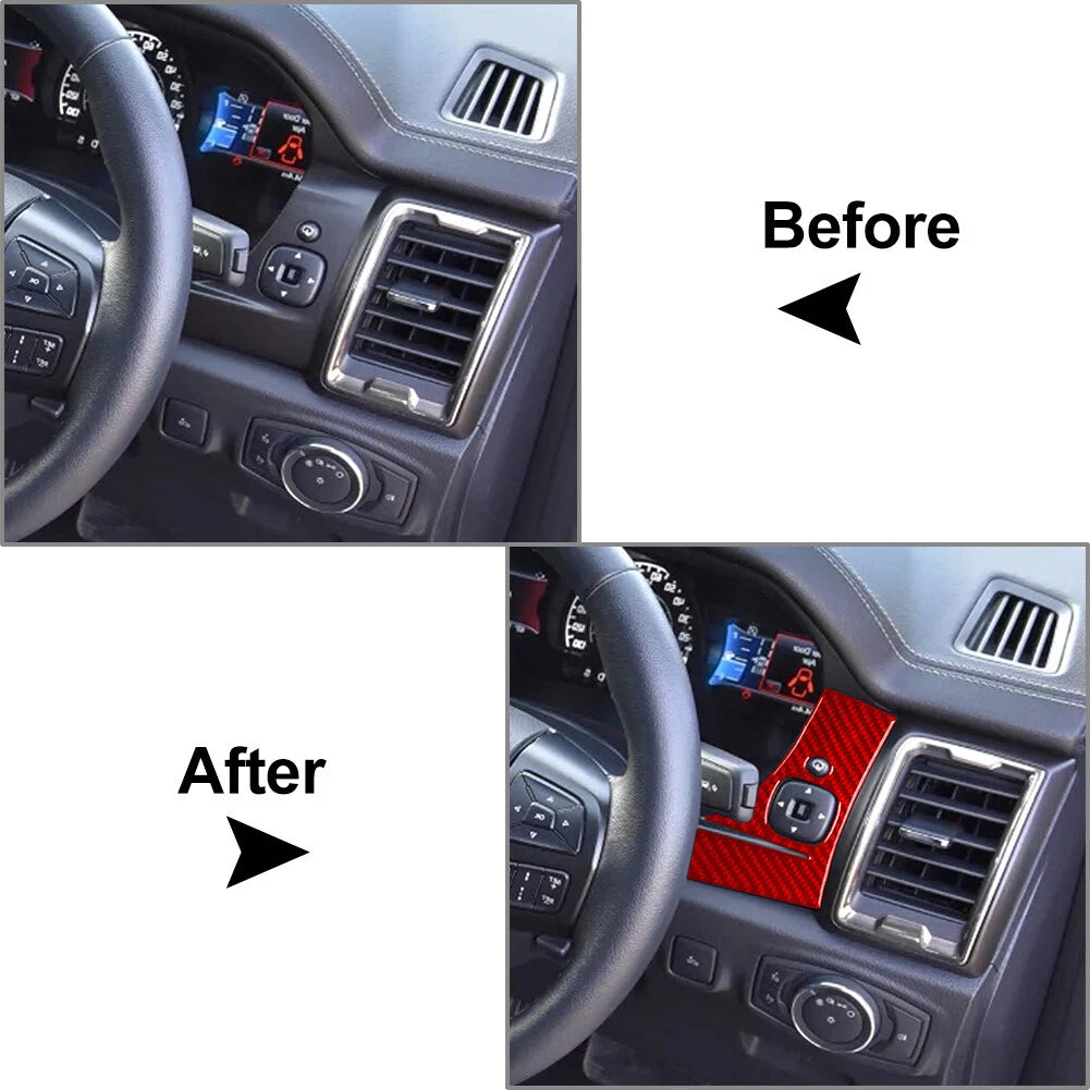 Rearview Mirror Control Panel Cover Trim Strip for Ford Ranger (2015–2023)