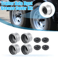 2" Trailer Axle Dust Cap Rubber Grease Plug Set for Camper RV (Set of 4)