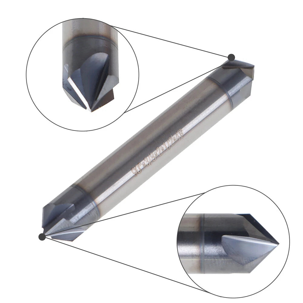 3/8" 4 Flute Carbide Chamfer Mill for