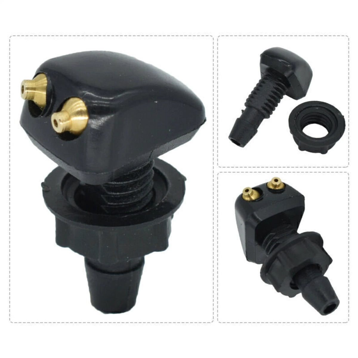 2X Front Windscreen Washer Nozzle for
