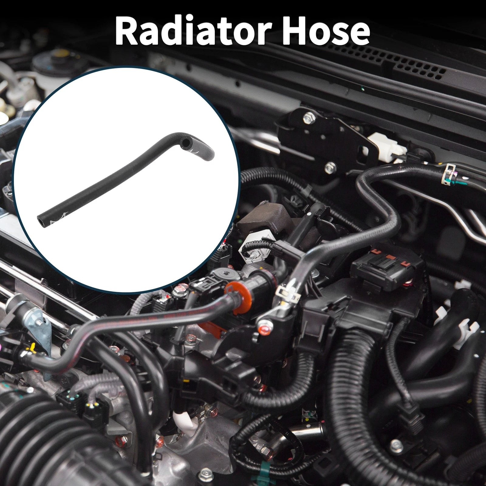 Radiator Hose Coolant Tube for Audi A4 (1995–2000) Rubber Black
