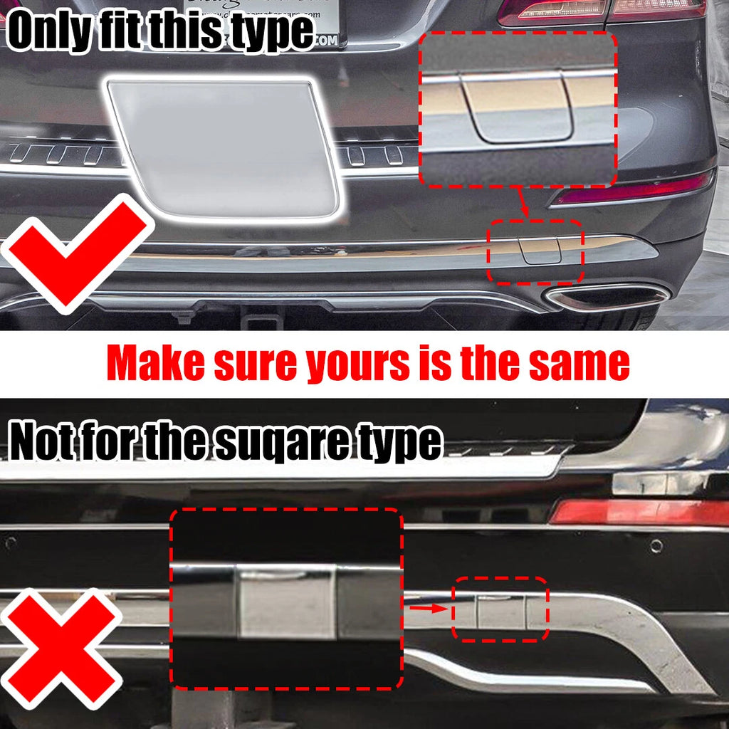 Rear Bumper Tow Hook Chrome Cover Cap for Mercedes W166 GLS GLE GL (2013–2018)