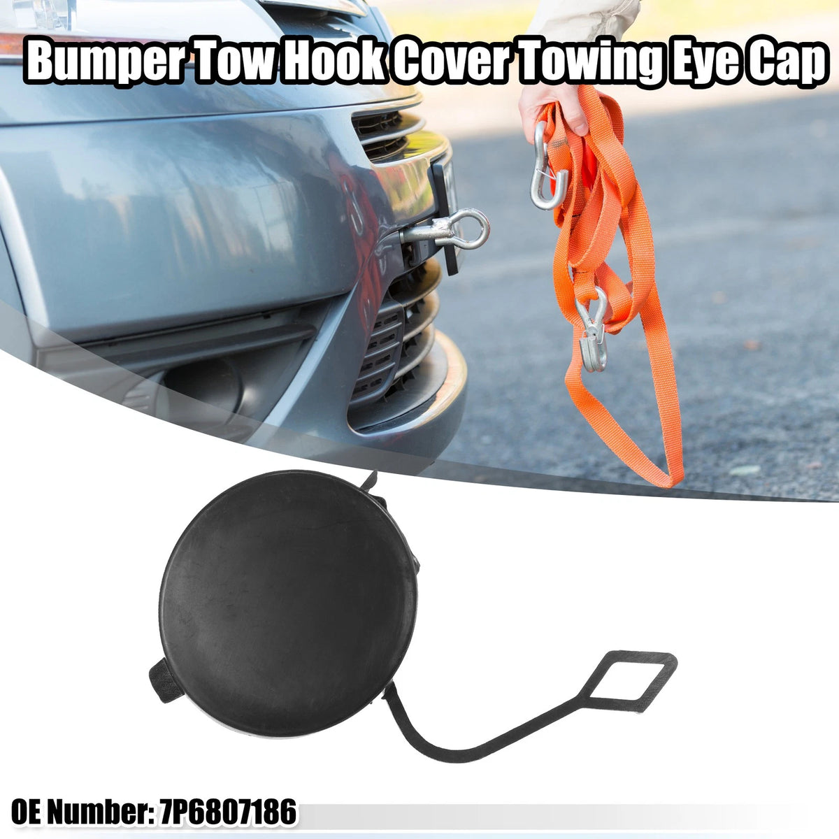 Front Right Bumper Tow Hook Cover for Volkswagen Touareg (2011–2018)