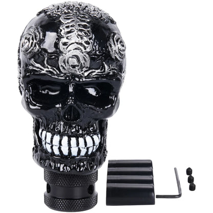 Car Gear Shift Knob Skull Pattern Gold Silver For Auto With Ergonomic Size