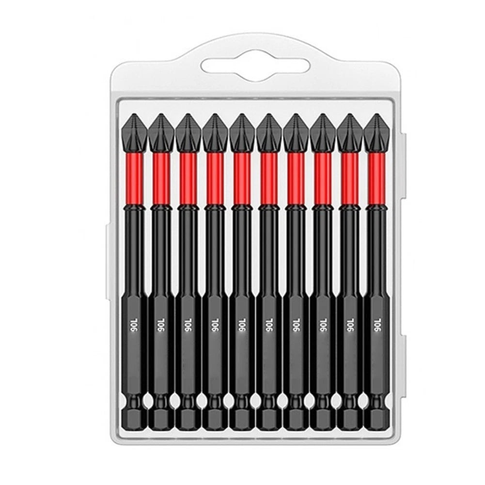 10 Pack PH2 Magnetic Screwdriver Bits for Professional Tools