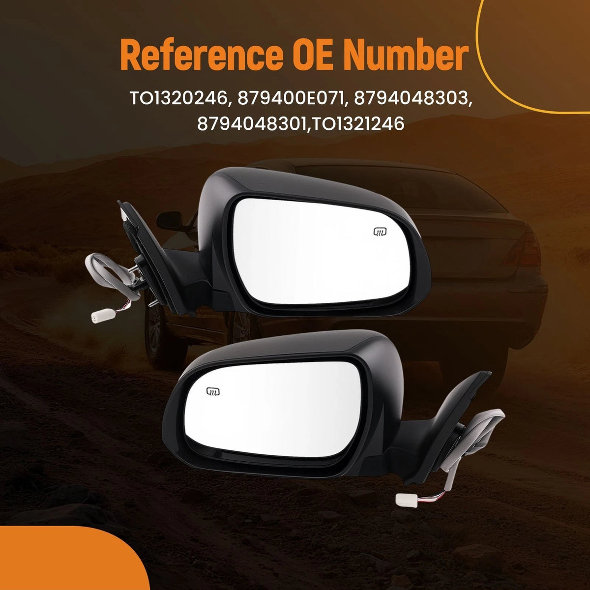 Heated Rear Mirror for Toyota Highlander (2008–2013) 8794048303