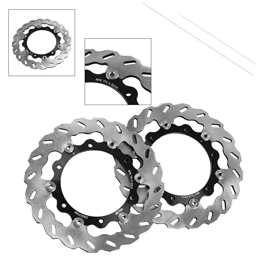 Front Brake Disc Rotors & Pads for Yamaha XP T-MAX 500 (2008–2012)