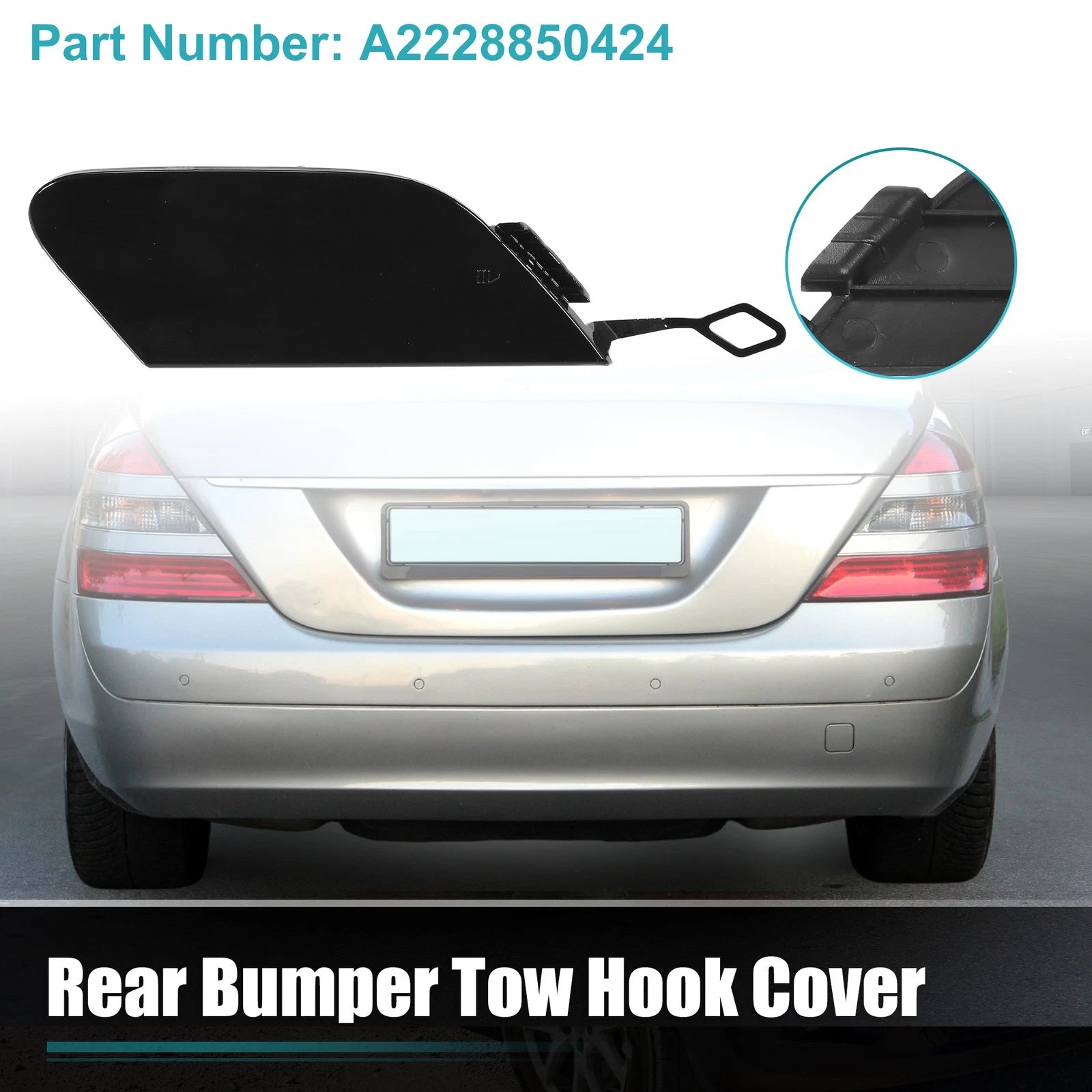 Rear Bumper Tow Hook Cover Replacement for Mercedes-Benz S550 (2014–2017)