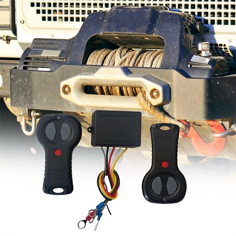 Wireless Winch Remote Control Kit For Jeep ATV UTV SUV DC 12V 24V Handset Switch