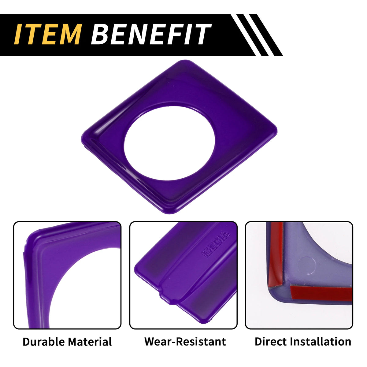 Cigarette Lighter USB Socket Panel Cover Trim for Jeep Wrangler JL (2018–2024) Purple