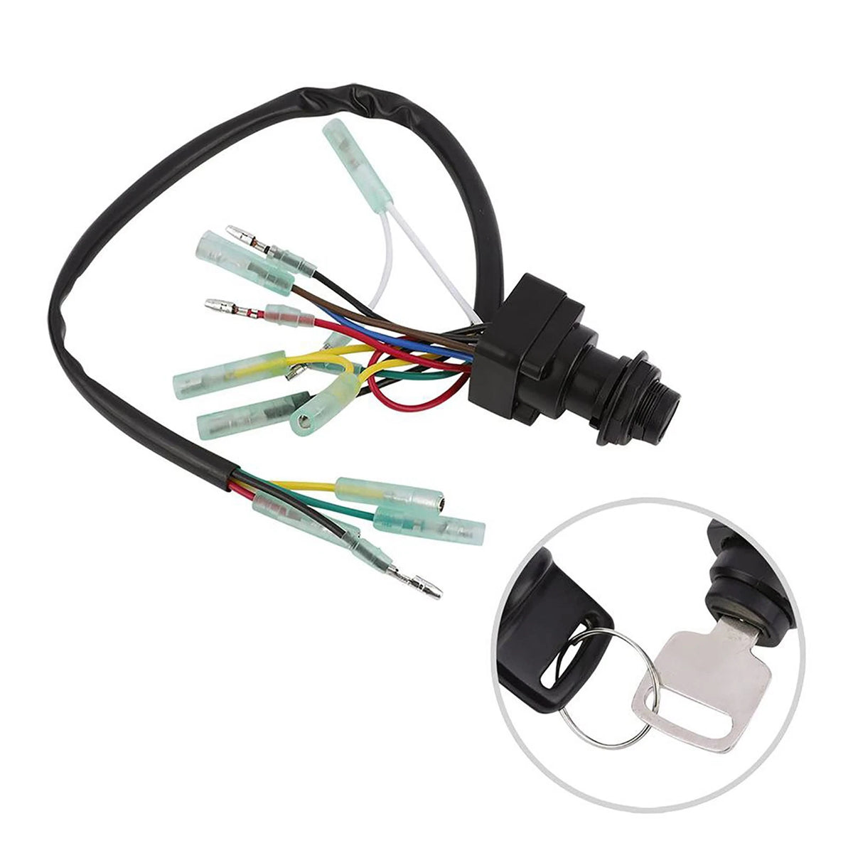 Ignition Key Switch Set for Yamaha Outboard Motor (Control Box Accessories)