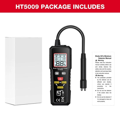 Digital Brake Fluid Moisture Analyzer HT5009 for DOT3 DOT4 DOT5.1