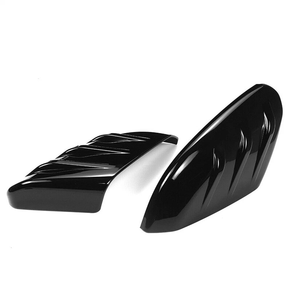 2x Glossy Black Add On Side Mirror Cover Cap For Honda Civic Hatchback 2016-2020