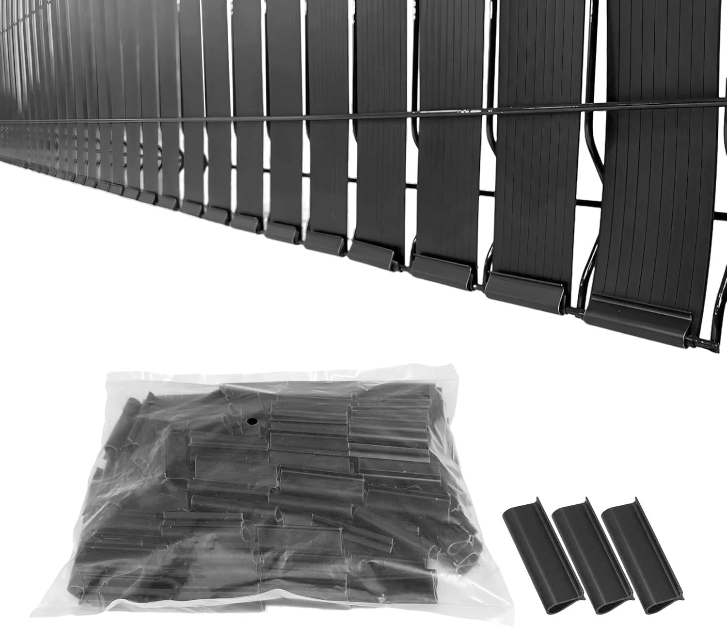 Black Mounting Bracket for Chain Link Fence (View Blocking Privacy Tape)