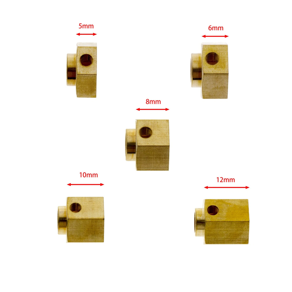 1:10 Metal 12mm Wheel Hex Extended Adapter for Axial SCX10 III (AXI03007)