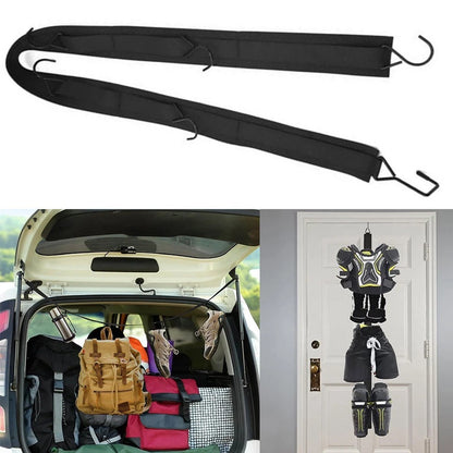 Compact Hockey Gear Organizer with 5 Hooks for Drying and Camping Needs