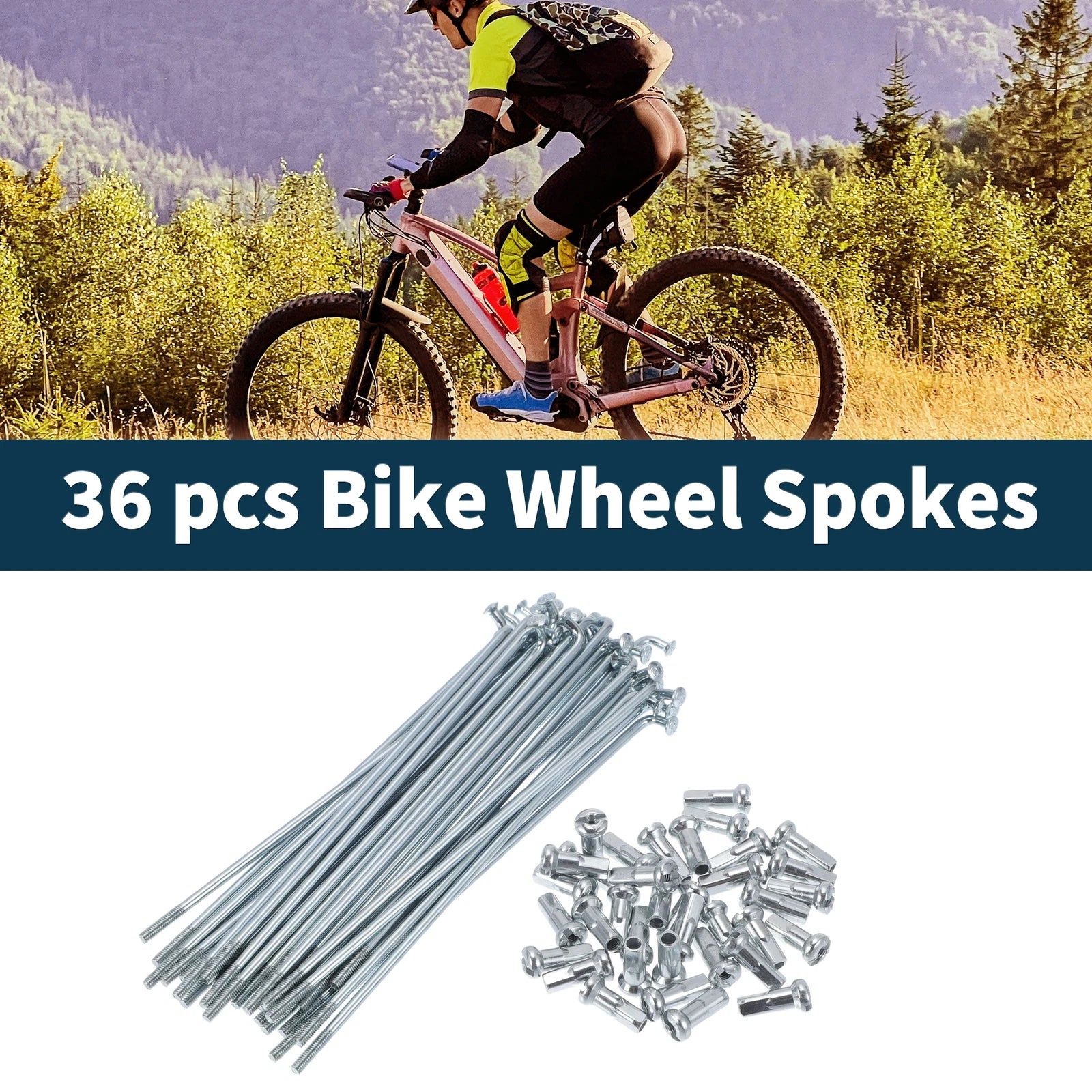 Spoke Nipples 45 Steel Galvanized Universal for Bicycle 13G (110mm)