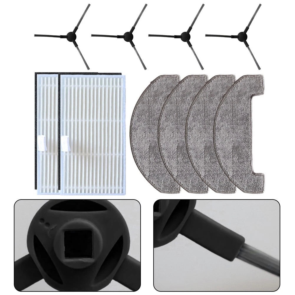 Replacement Mop Pads, Side Brush, HEPA Filter for MOVA S800, Trouver E20