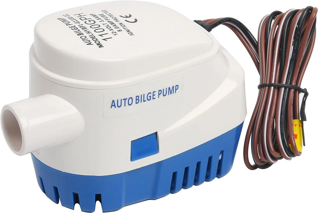 12V 1100GPH Automatic Submersible Bilge Water Pump with Float Switch (ID 29mm)