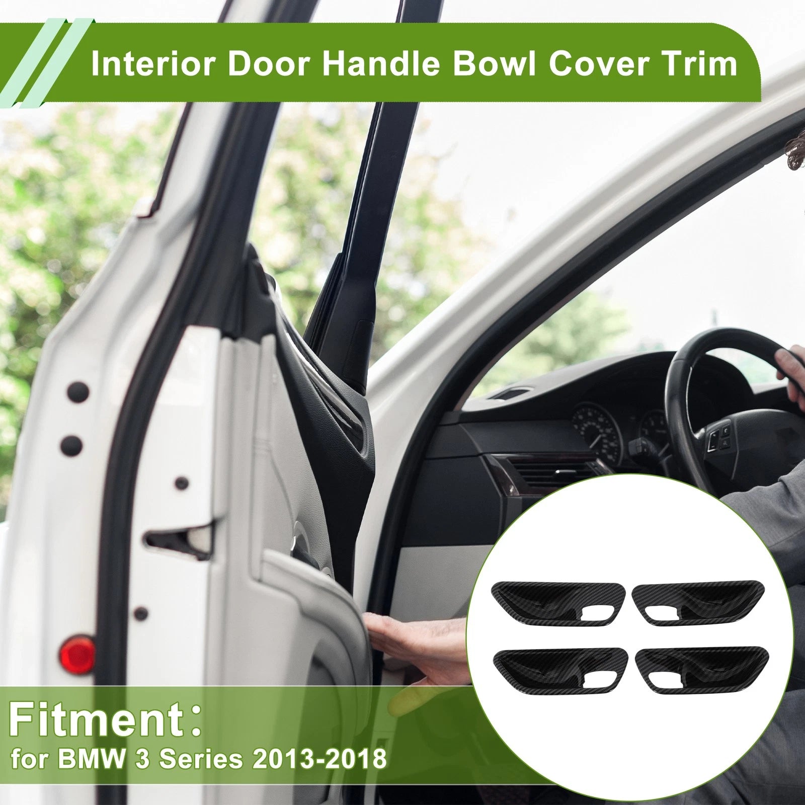 Interior Door Handle Bowl Cover Trim Replacement for BMW 3 Series (2013–2018)