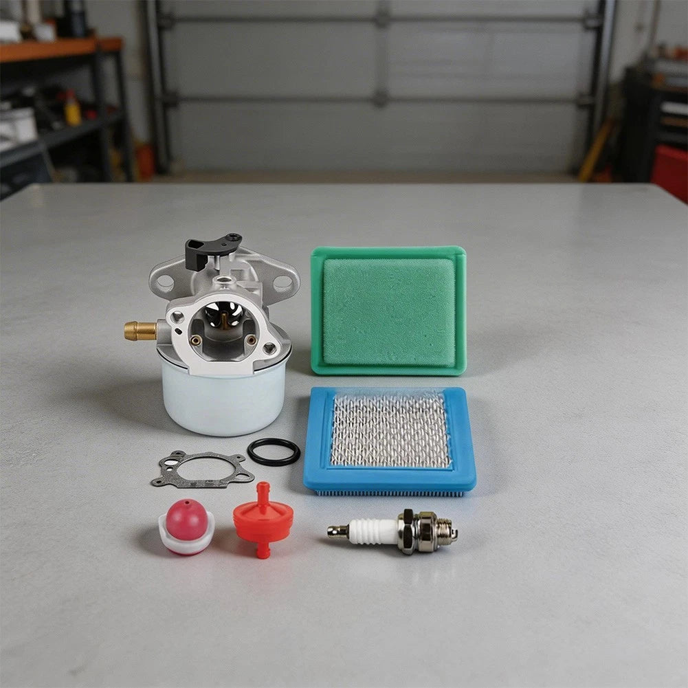 Carburetor Kit for Lawn Mower Engines Requiring 491588S Air Filter
