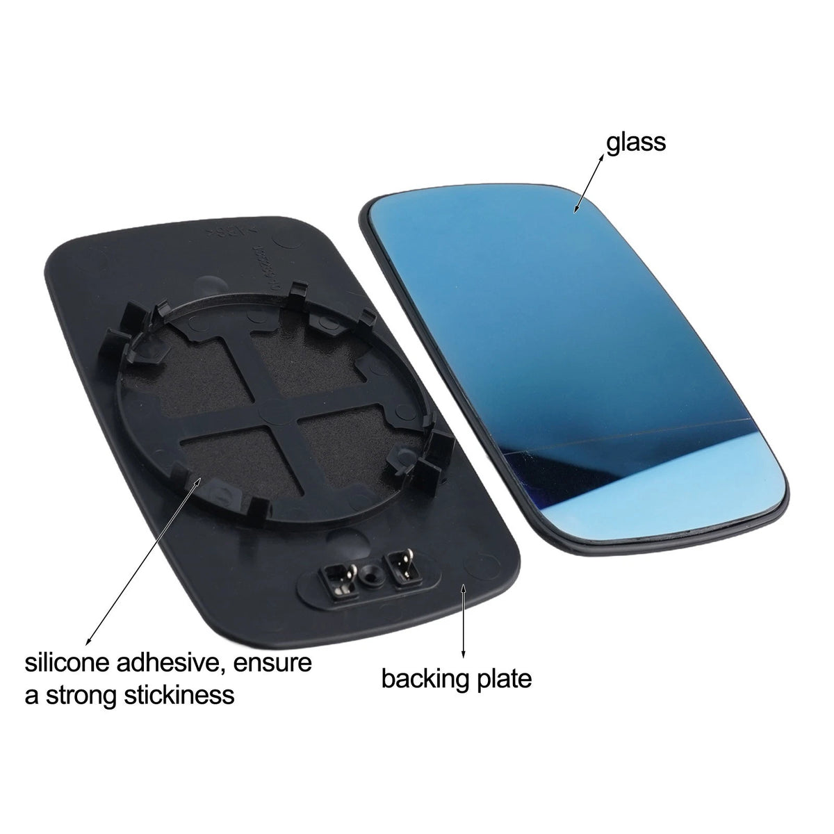 2X Rearview Mirrors for BMW E39 E46 320i (Blue Glass)