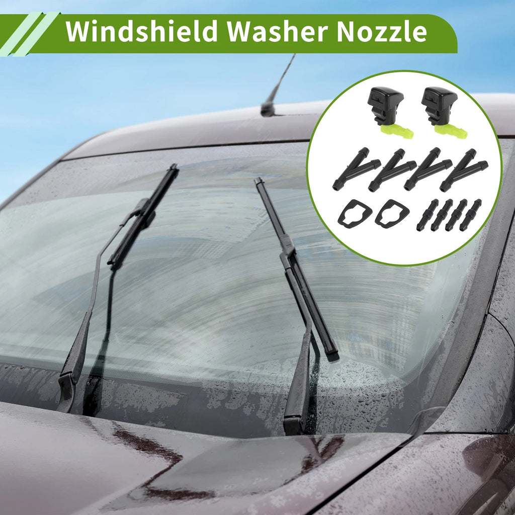 Windshield Washer Nozzle With Hose Connector Replacement for Chrysler 1 Set (2011–2016)