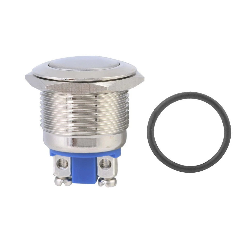 Momentary Switch for Automotive Applications - Waterproof Silver Stainless Steel
