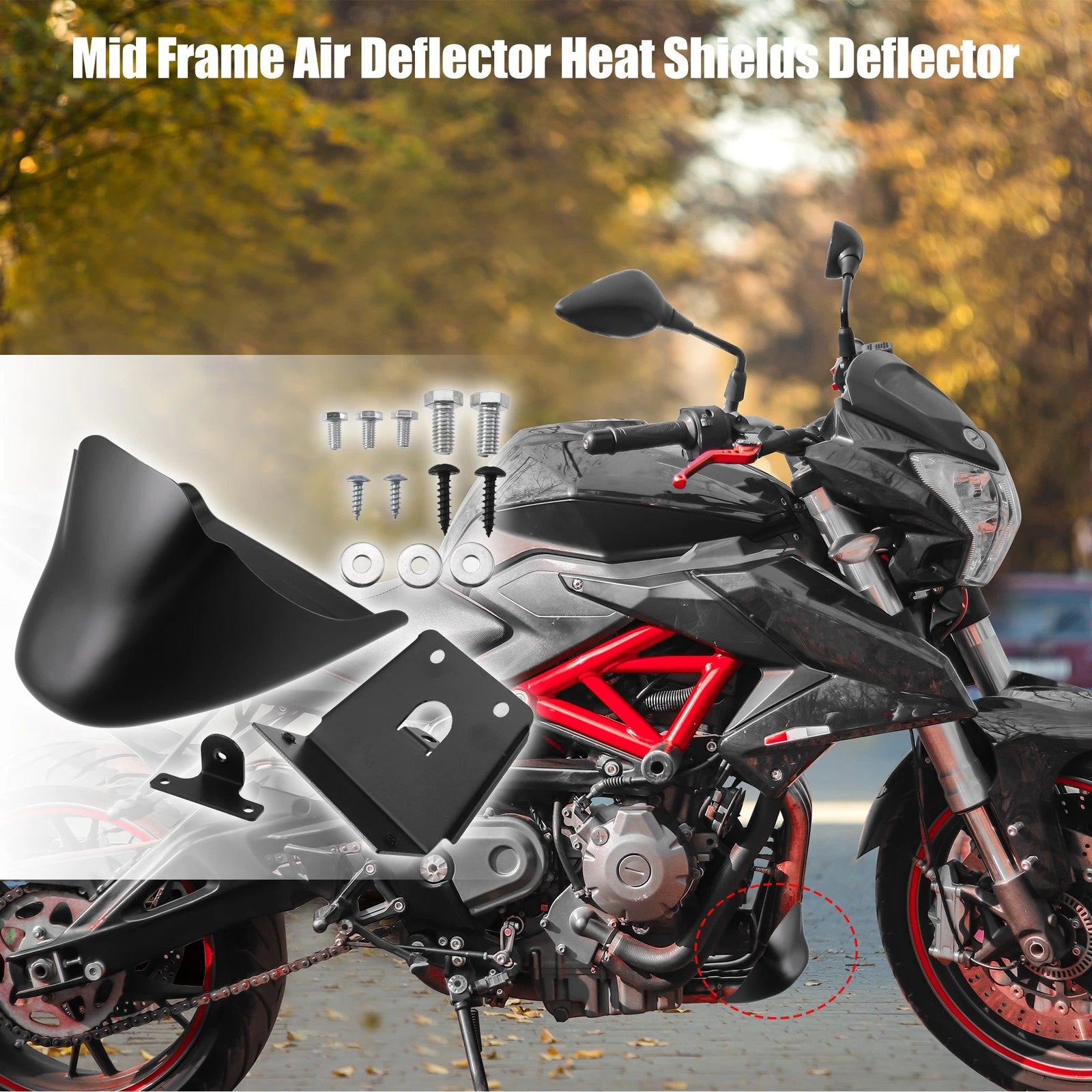 Motorcycle Lower Spoiler Chin Fairing Set for Harley Davidson (Matte Black)