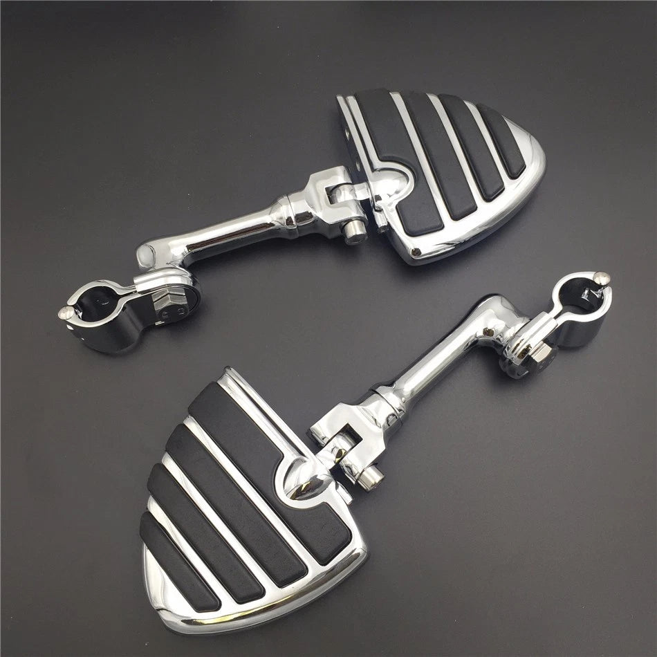 Chrome 1.5" Long Angle Adjustable Foot Peg for Triumph Rocket 3 (2004–2023)