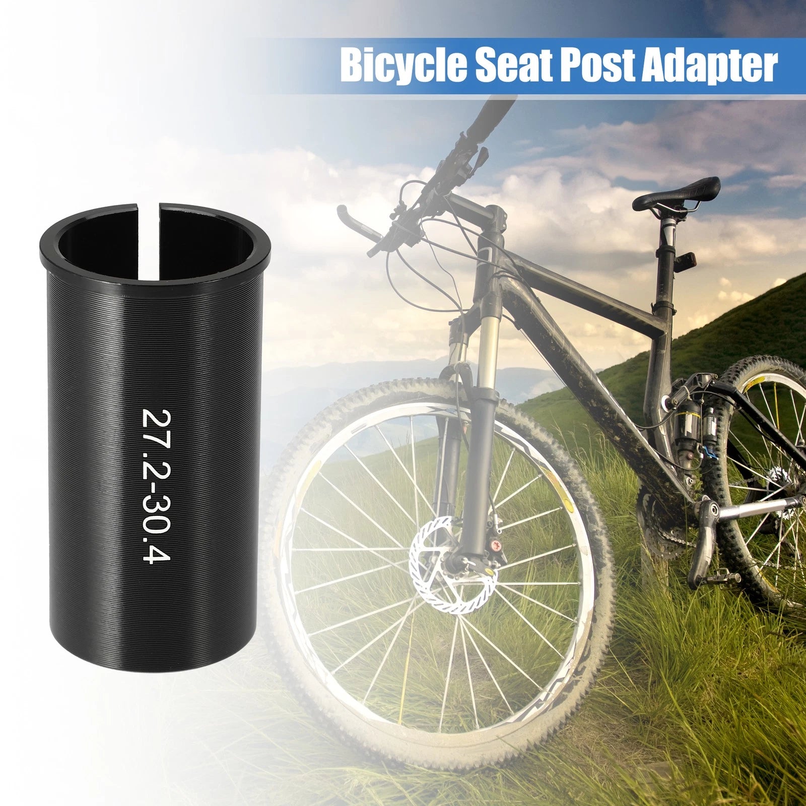 2 Pcs Seat Post Adapter Reducing Sleeve 27.2 to 30.4 mm for Bicycle