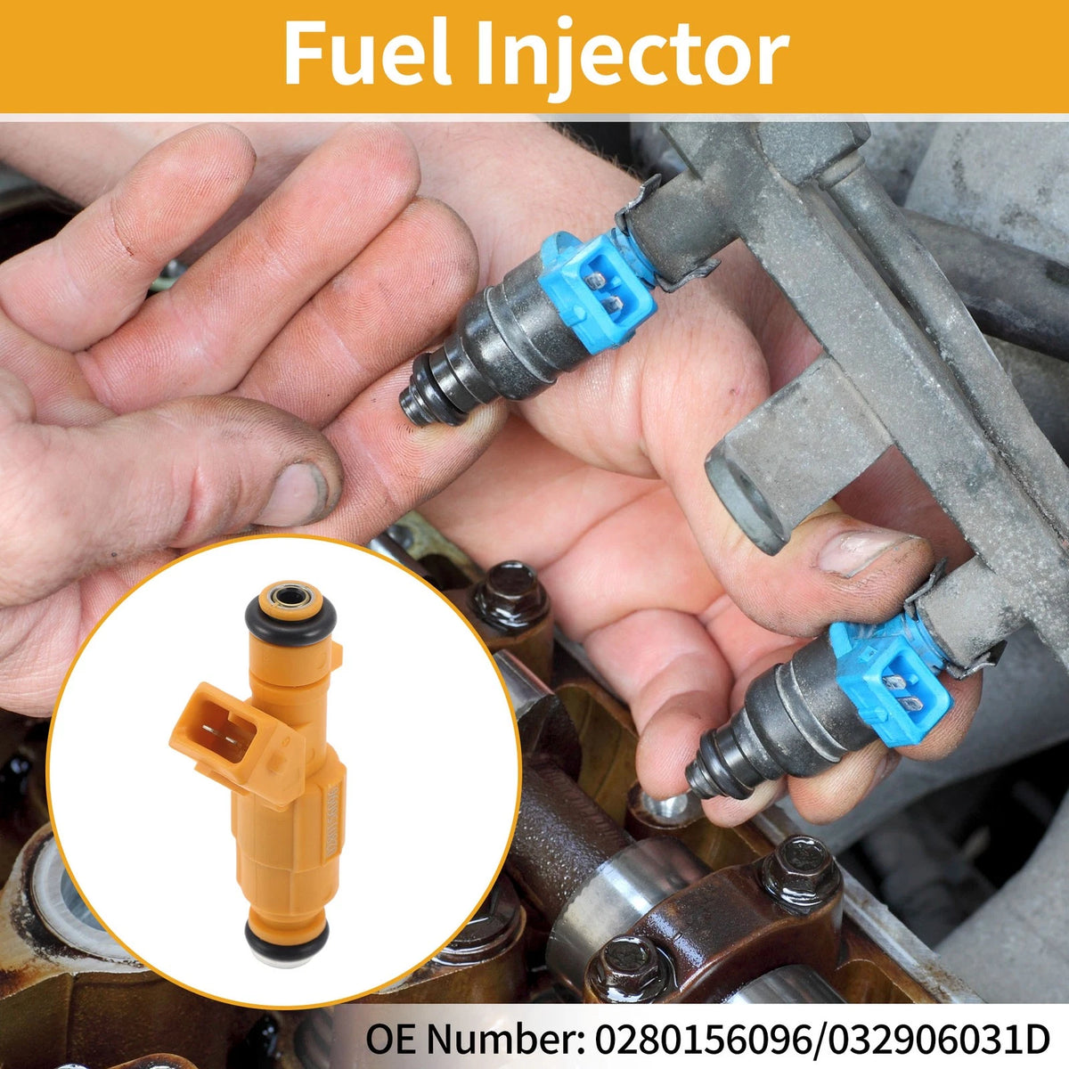 1 Pc Fuel Injector No. 0280156096/032906031D for Seat Ibiza 1.6 (2004–2009)