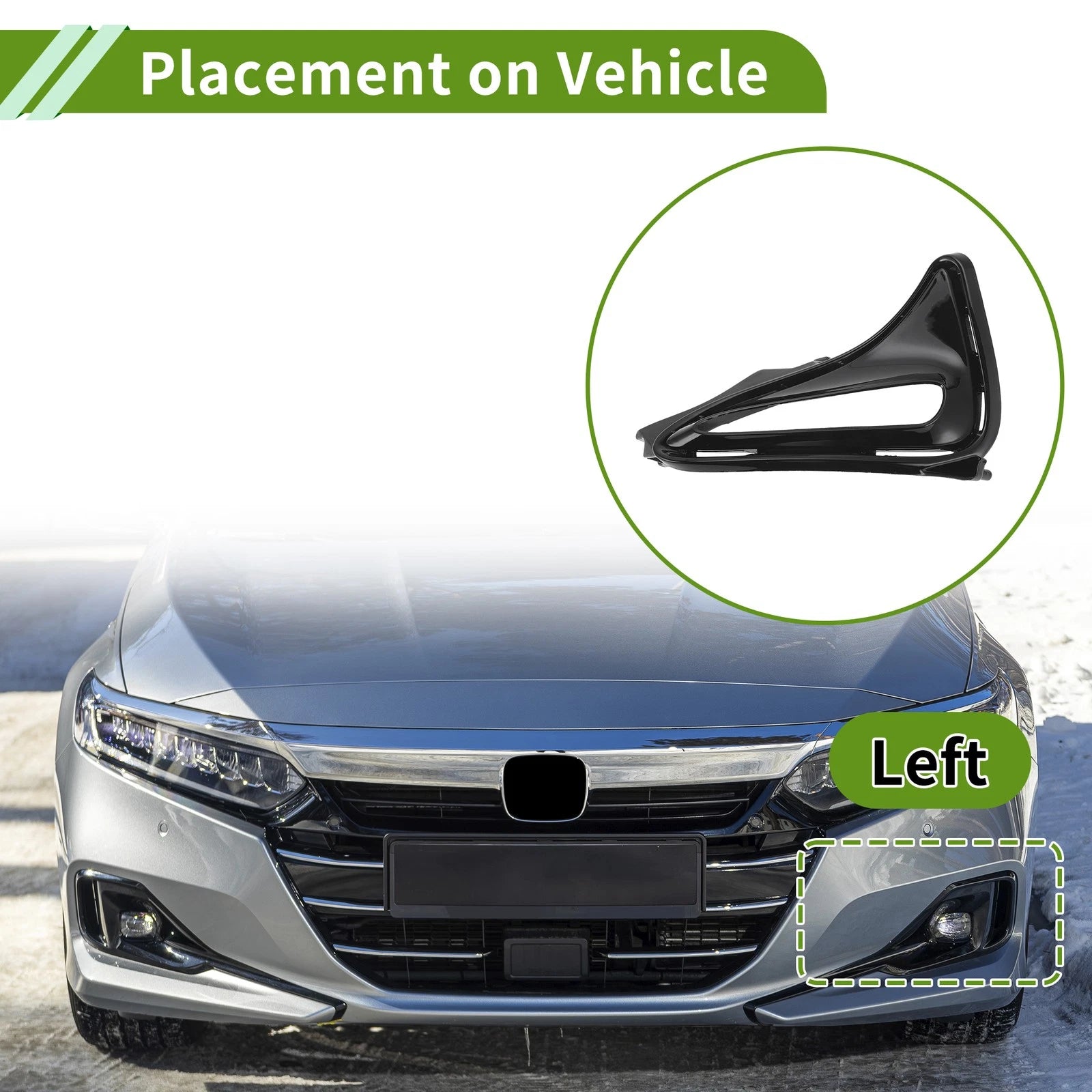 Front Left Fog Light Grill Replacement for Toyota Corolla (2017–2018)