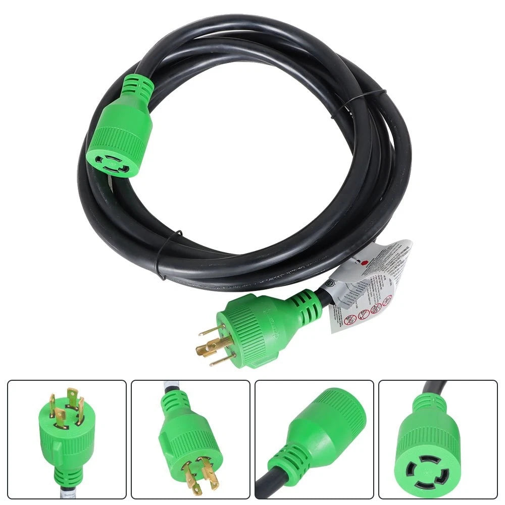 4Prong 30Amp Generator Inlet Box & Extension Cable Combo NEMA L14-30P/R