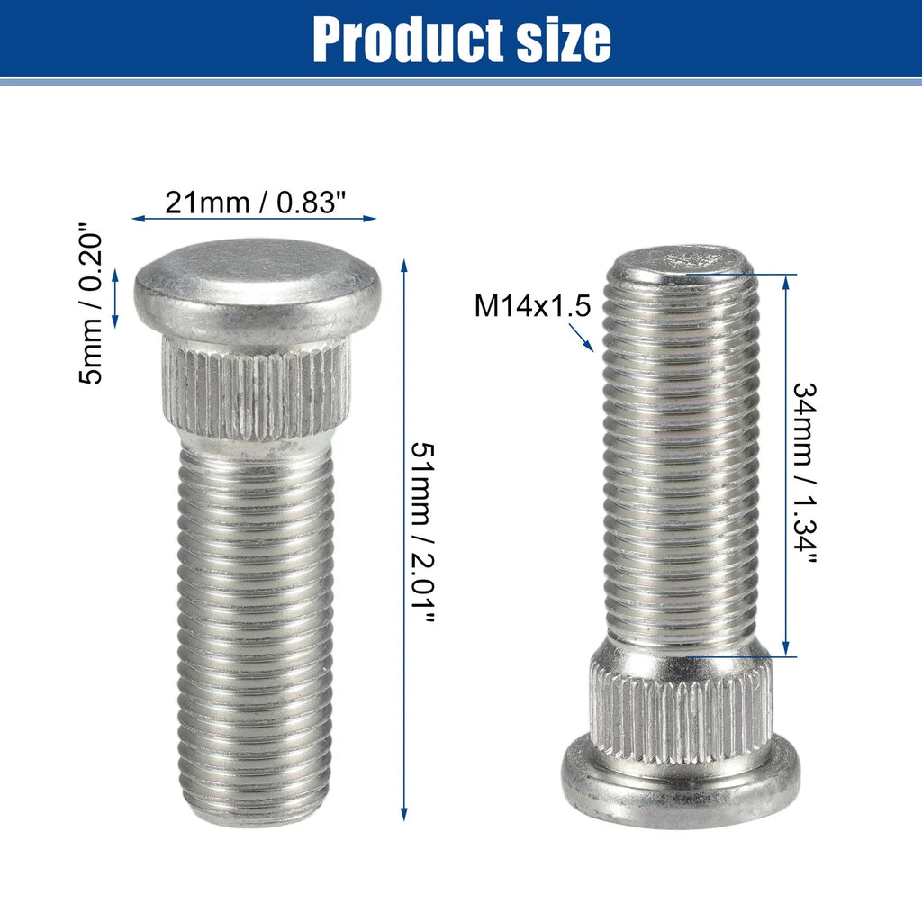 10 Pcs Wheel Lug Stud Front or Rear Replacement for Lexus LS460 LS600H (2007–2017)