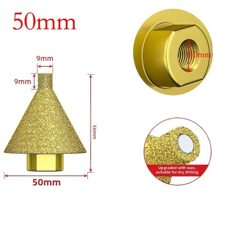 Emery Conical Grinding Wheel for Tile Chamfer Finishing (3850mm, M10 Thread)